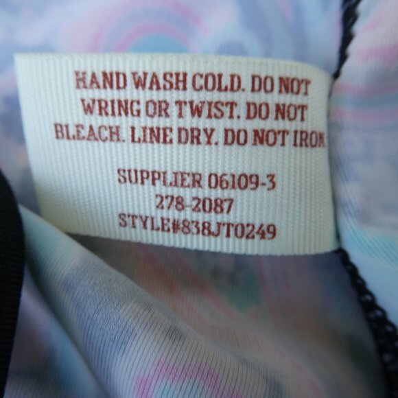 Vintage Y2K Strappy Summer Top Spandex Paisley Floral Light Padding Backless S - Picture 7 of 7